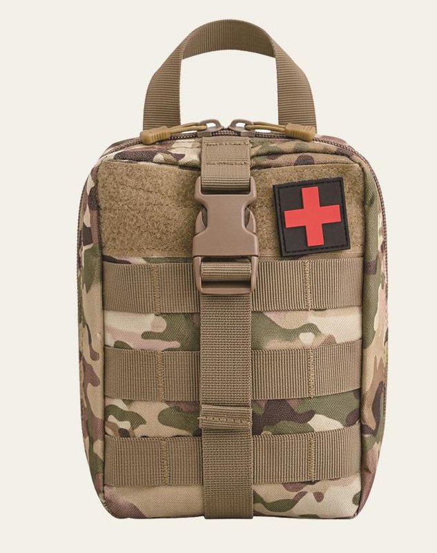 MOLLE-compatible individual first aid kit pouch